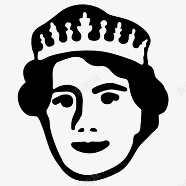 女王手绘君主图标图标