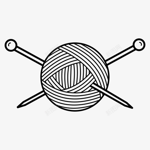 针织手工编织针图标svg_新图网 https://ixintu.com 手工 编织针 针线 针织