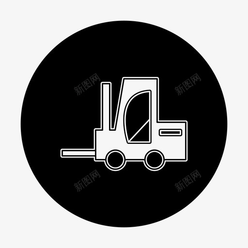 拖车工具车工具图标svg_新图网 https://ixintu.com 工具 工具车 拖车 车辆 运输圈