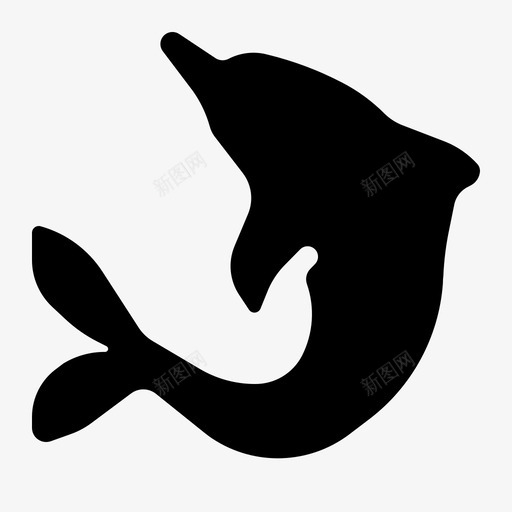 海豚动物航海图标svg_新图网 https://ixintu.com 动物 动物圆 海豚 航海 野生动物