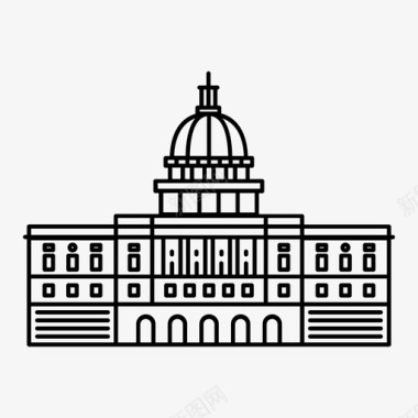 白宫美国华盛顿图标图标