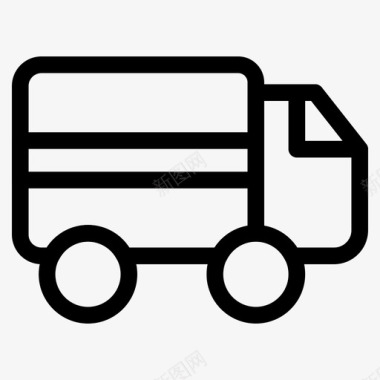 送货服务汽车汽车箱图标图标