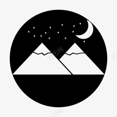 山夜睡图标图标