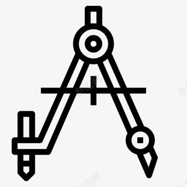 指南针罗盘分隔器图标图标