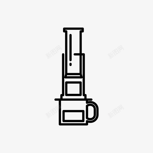 压榨机酿造咖啡图标svg_新图网 https://ixintu.com 压榨机 咖啡 咖啡休息 浓缩咖啡 酿造 饮料