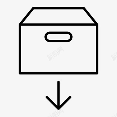 卸载包装包装箱发送图标图标
