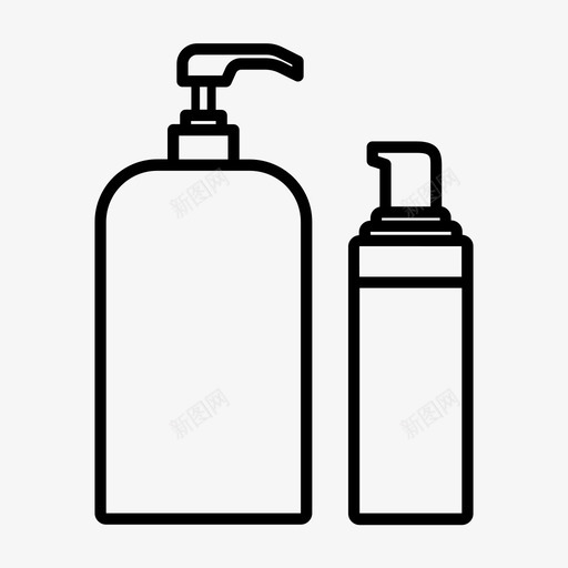 洗发水清洁瓶子泡沫图标svg_新图网 https://ixintu.com 推 泡沫 洗 洗发水清洁 浴室 瓶子