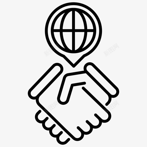 国际协议合同交易图标svg_新图网 https://ixintu.com 交易 全球业务 合同 国际协议
