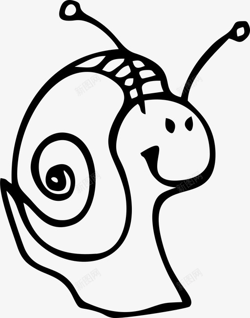 蜗牛手绘动物图标svg_新图网 https://ixintu.com 动物 手绘 蜗牛