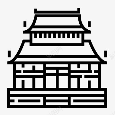 寺庙亚洲中国图标图标
