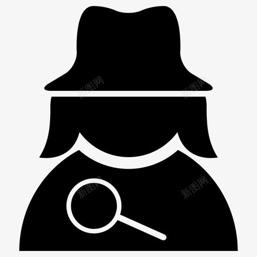 侦探研究员职业图标svg_新图网 https://ixintu.com 侦探 研究员 职业