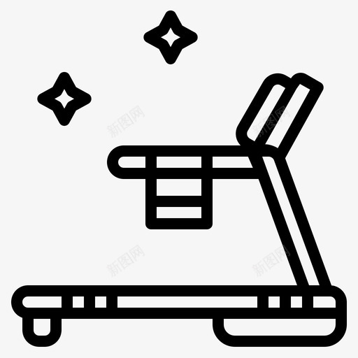 跑步机健身健身房图标svg_新图网 https://ixintu.com 健身 健身房 服务 跑步机 酒店服务