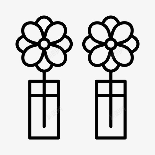 花瓶装饰风水图标svg_新图网 https://ixintu.com 家居用品 花卉 花瓶 装饰 造型 风水