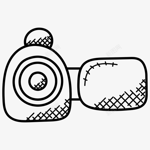 手持摄像头摄像机数码相机图标svg_新图网 https://ixintu.com 手持摄像头 技术涂鸦图标 摄像机 数码技术 数码相机