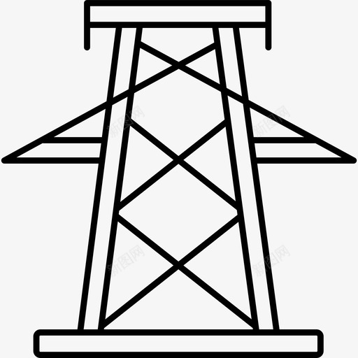 电塔工厂超薄图标svg_新图网 https://ixintu.com 工厂 电塔 超薄