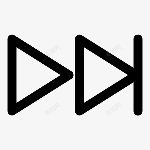 下一步音频图像图标svg_新图网 https://ixintu.com 下一步 图像 声音 控制面板粗体 播放器 音频