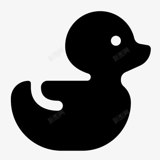 橡皮鸭鸭子游戏图标svg_新图网 https://ixintu.com 孕妇围兜 橡皮鸭 游戏 玩具 鸭子