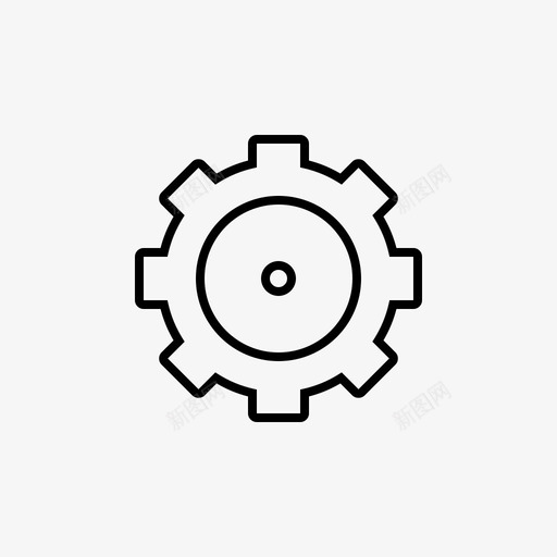 设置调整齿轮图标svg_新图网 https://ixintu.com 各种网络图标 设置 调整 轮子 选项 齿轮