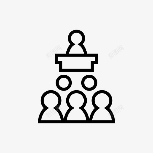 会议业务人员图标svg_新图网 https://ixintu.com 业务 人员 会议 培训
