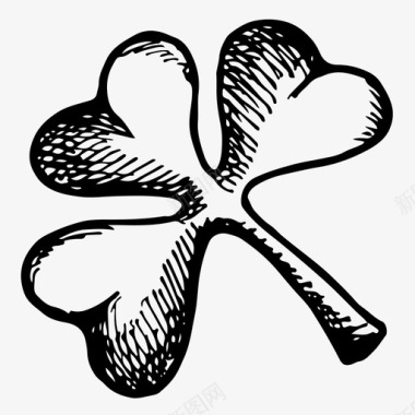 三叶草绿色爱尔兰图标图标