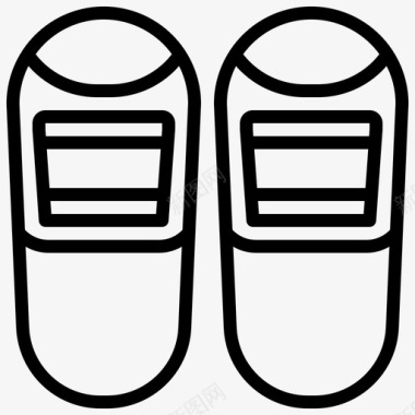 拖鞋美容按摩图标图标