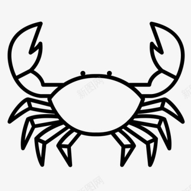 帝王蟹PNG矢量图螃蟹甲壳类帝王蟹图标图标