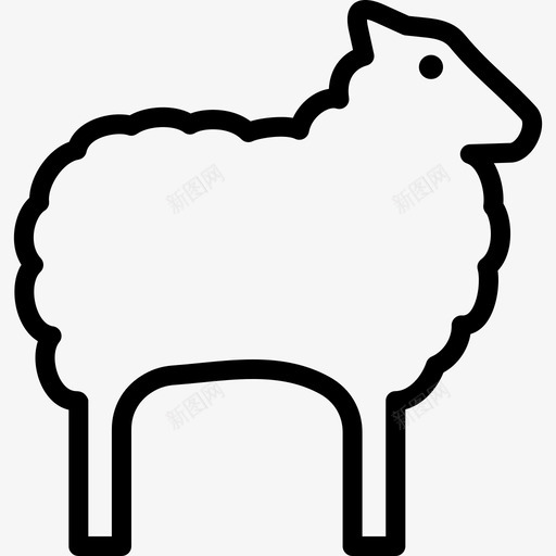 绵羊动物家养图标svg_新图网 https://ixintu.com 农场 动物 动物概述 家养 母羊 绵羊