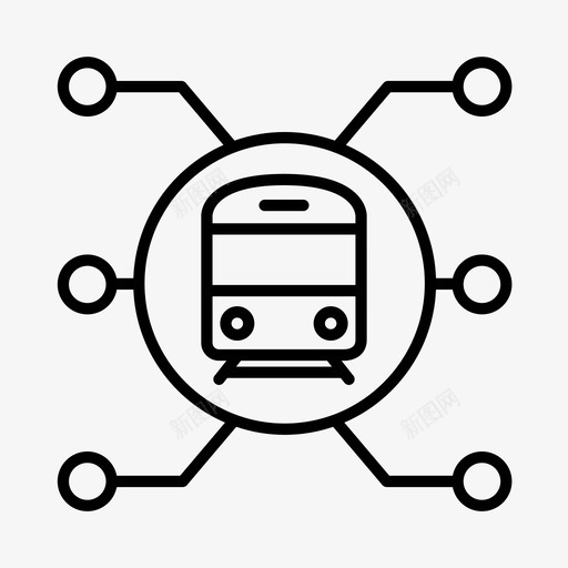 铁路网管理火车图标svg_新图网 https://ixintu.com 火车 火车站 管理 运输 铁路网