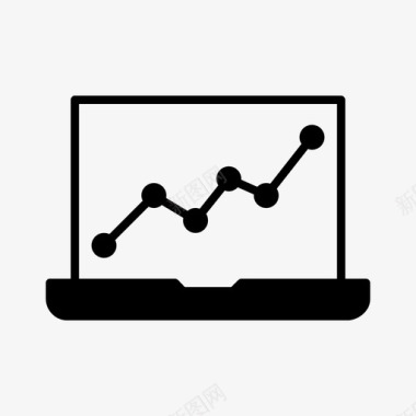图表商务笔记本电脑图标图标