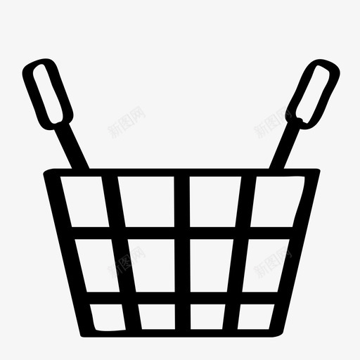 购物篮手绘兔子图标svg_新图网 https://ixintu.com 兔子图标 手绘 购物篮