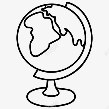 地球仪书桌地球仪学校地球仪图标图标