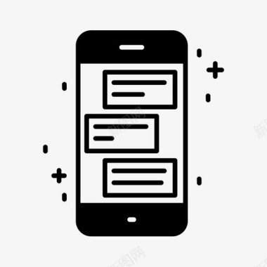 智能手机应用程序聊天messenger图标图标
