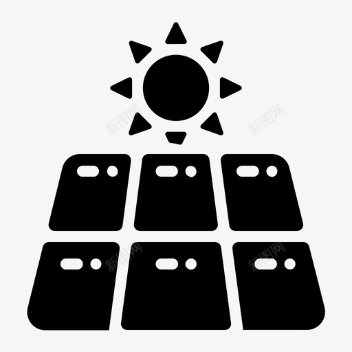 太阳能板能源电力图标svg_新图网 https://ixintu.com 太阳能 太阳能板 电力 能源