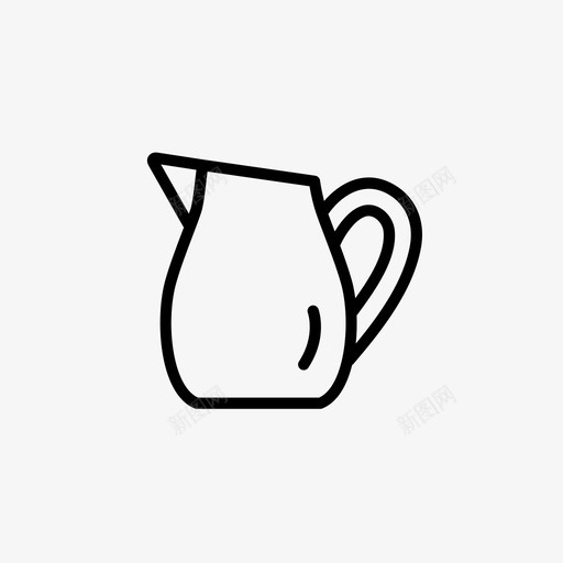 牛奶壶咖啡厅图标svg_新图网 https://ixintu.com 咖啡厅 牛奶壶