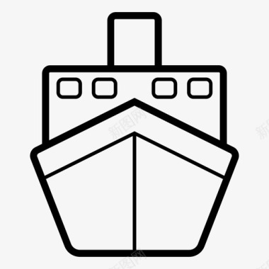 轮船邮轮运输图标图标