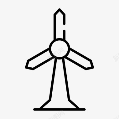 风力涡轮机叶片能量图标图标
