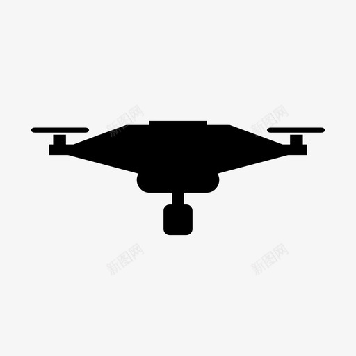 无人机天线摄像头图标svg_新图网 https://ixintu.com 天线 控制 摄像头 数字 无人机