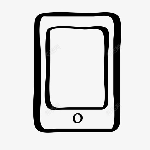 智能手机手绘手机图标svg_新图网 https://ixintu.com 兔子图标 手机 手绘 智能手机