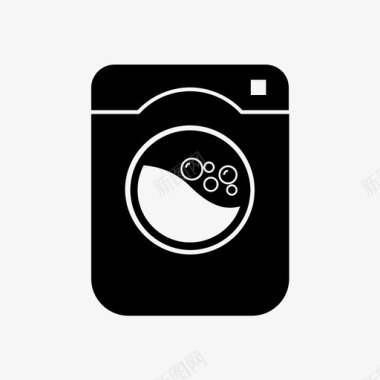 洗衣机清洁家用物品图标图标