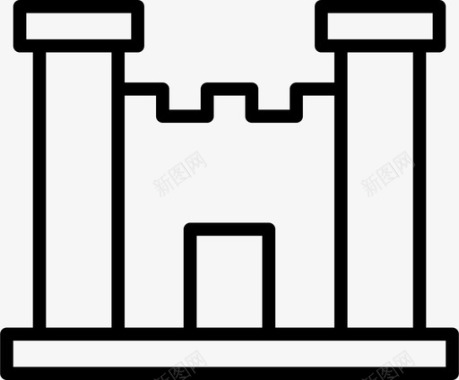 城堡王国中世纪图标图标