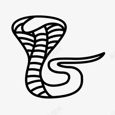 眼镜蛇身体蛇眼镜蛇图标图标