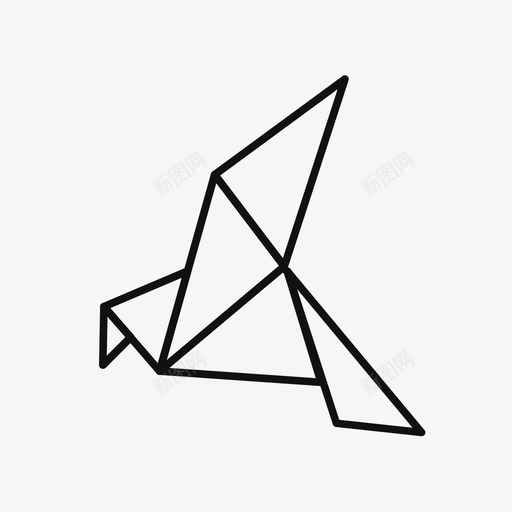 折纸在哪里动物鸟图标svg_新图网 https://ixintu.com 动物 折纸在哪里 纸生活 线 鸟