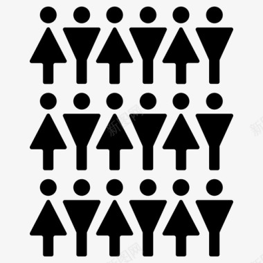 人群模式群体男性和女性图标图标