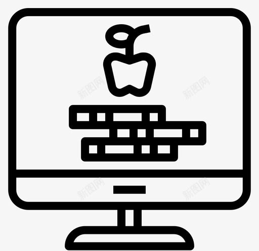 在线学习计算机家庭图标svg_新图网 https://ixintu.com 互联网 在线 在线学习 家庭 教育 计算机