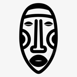 面具面具土著非洲图标高清图片