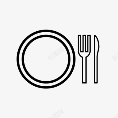 盘子晚餐菜图标图标