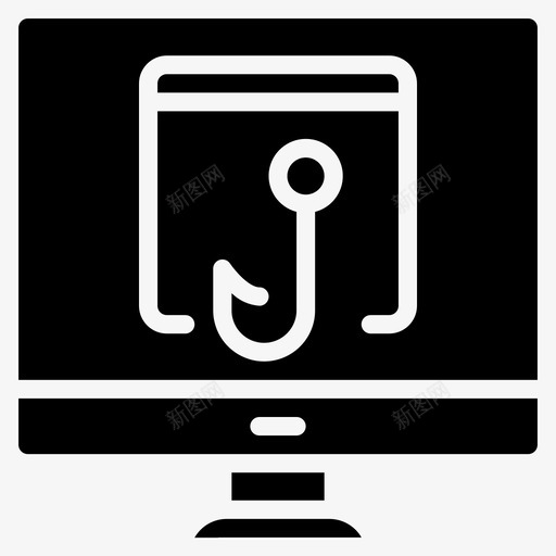 桌面挂钩电脑数据图标svg_新图网 https://ixintu.com 安全 数据 数据安全 桌面挂钩 电脑