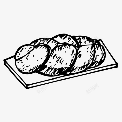 面包食物手绘图标svg_新图网 https://ixintu.com 手绘 素描 面包 食物