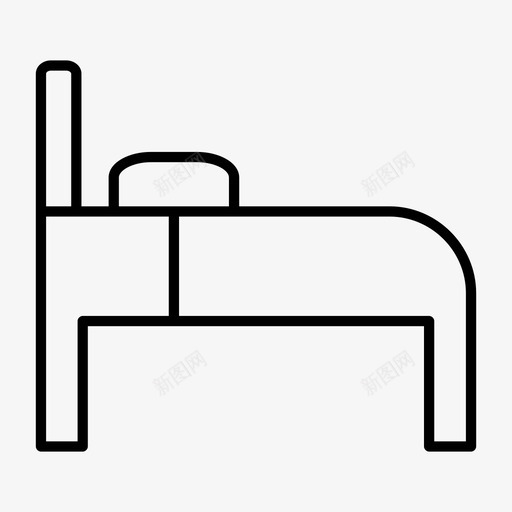 床卧室舒适图标svg_新图网 https://ixintu.com 休息 卧室 家具 床 舒适