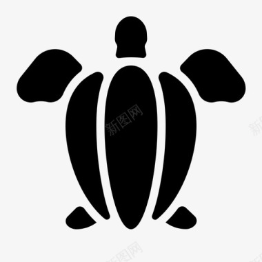 海龟动物航海图标图标